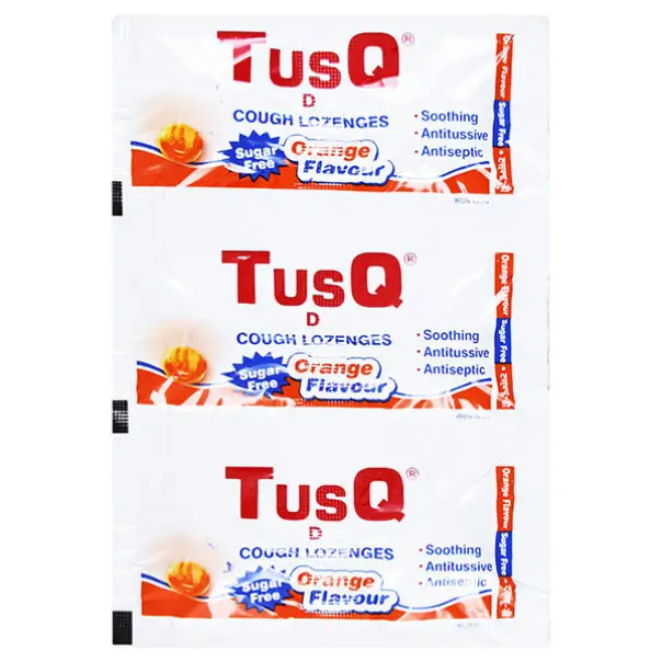 Tusq-D Cough Lozenges Orange Sugar Free